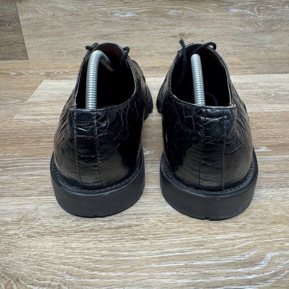 Sergio Brut II Crocodile Black Leather Oxford Shoe Men's Size 11 - Picture 3 of 7